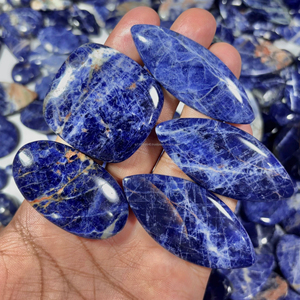 AAA + Qualité Sodalite Naturelle Mix Forme Cabochon Dos Plat Calibré En Gros Sodalite Pierres Précieuses, Toutes Les Tailles Disponibles. - Product Image 2