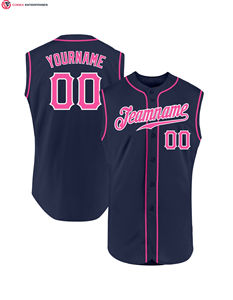 Haute qualité Sublimation impression Logo maillots de Baseball équipe blanc col en v maillots de Baseball bouton complet sans manches hauts de Baseball - Product Image 4