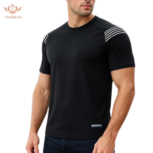 Camisetas de cuello redondo de secado rápido activo para hombre de calidad superior, camisetas atléticas de manga corta para correr y entrenar en el gimnasio, ropa deportiva a granel - Product Image 2