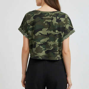 2026 Summer Fashion Design Short Sleeve Printed Cotton Women Crop <b>Tops</b> T-Shirt / Custom Design Quick Dry Anti-UV Crop <b>Top</b> - Product Image 4