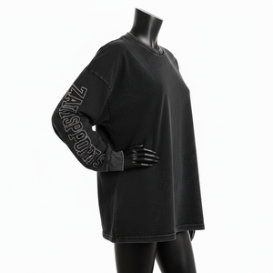 Nouveau T-shirt à manches longues en coton de haute qualité 2026, tissu respirant, couleur crème, impression de logo personnalisée, chemise à manches longues en coton - Product Image 5