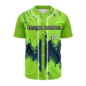 Maillot de baseball 100% polyester en taille adulte, maillot personnalisé, couleur unie, uniforme de baseball pour équipe sportive, maillot de haute qualité OEM - Product Image 5