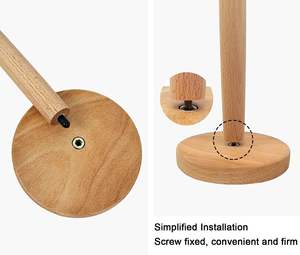 Soporte de pañuelos de madera Organizador de pañuelos vertical Dispensador de rollos Cocina - Product Image 2