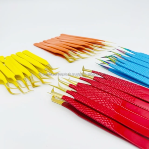 Meilleures pinces à extensions de cils professionnelles en acier inoxydable à pointe en fibre, antistatiques, antimagnétiques, durables, prise parfaite, antidérapantes - Product Image 5