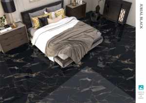 Carreaux de porcelaine modernes super noirs à finition brillante 60x120cm, finition polie pour des designs de sols élégants - Product Image 1