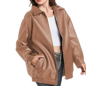 หนัง PU สไตล์วินเทจสำหรับผู้ชายกันลมมีปกขนสัตว์แฟชั่นมาตรฐานสำหรับฤดูหนาว - Product Image 5