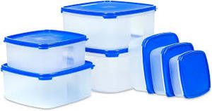 Juego de contenedores de cocina cuadrados encajables de 7 piezas de plástico PP de primera calidad, transparente, duradero, ligero, exportador indio, venta de almacenamiento ajustado - Product Image 6