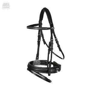 Brida de caballo de cuero genuino de alta calidad en estilo inglés para equipo ecuestre negro marrón al por mayor - Product Image 2