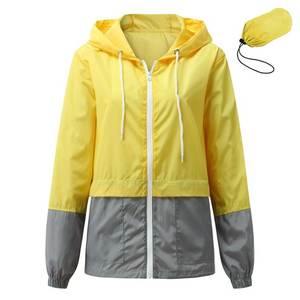 Vestes coupe-vent décontractées en satin polyester pour femmes OEM, vestes de sport de plein air, vestes de course coupe-vent - Product Image 2