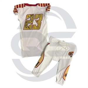 Haute Qualité 100% Polyester Américain Rugby Uniforme Conception Personnalisée Sublimation Football Américain Maillot Court Respirant Plus La Taille - Product Image 3