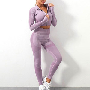 Conjunto de Yoga para gimnasio de verano de alta calidad, mallas de ejercicio de dos piezas, conjuntos de Yoga para Fitness - Product Image 1