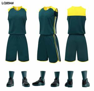 Uniforme de Baloncesto Personalizado al por Mayor, de Alta Calidad, Poliéster/Algodón, Ligero, Transpirable, de Secado Rápido, Talla Grande, para Exteriores - Product Image 1