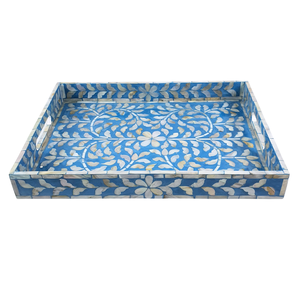 Bandeja de Servicio Plegable Clásica de Alta Calidad con Incrustaciones de Nácar, Cubierta Acrílica, Mosaico de Conchas Marinas para Sala de Estar - Product Image 4