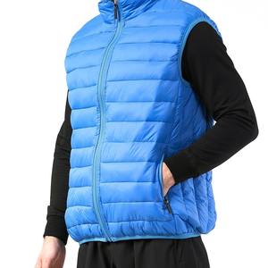 Nouvelle conception, vente en gros, veste matelassée sans manches à capuche en nylon de haute qualité, fermeture éclair sur le devant, marque privée, homme, hiver - Product Image 4