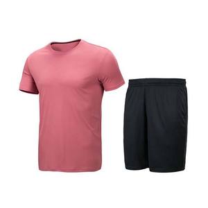 Ropa de hombre de talla grande para hombre conjuntos ropa deportiva 2 uds camiseta y pantalones cortos chándal de algodón de alta calidad transpirable High Street Men Set - Product Image 1
