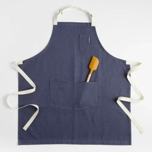 Tablier unisexe en jean de coton de haute qualité, personnalisable avec logo, imperméable, lavable en machine, pour cuisine, restaurant, bar, chef - Product Image 5