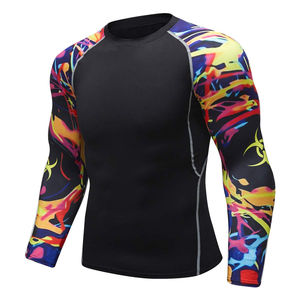 Nouveauté 2025 Rash Guard UPF50+ Écologique pour Hommes Femmes Manches Longues Séchage Rapide Logo Personnalisé MMA Compression Top - Product Image 1