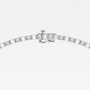 Colliers de haute joaillerie à la mode 18K or blanc massif collier de tennis clouté en diamant de laboratoire ovale de luxe pour les femmes OEM - Product Image 5