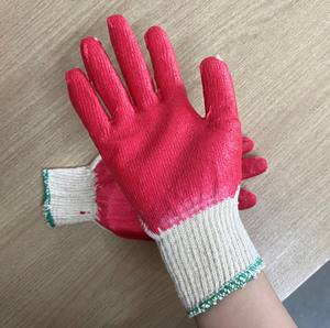 Gants de sécurité vietnamiens en coton tricoté avec revêtement en latex, anti-coupure, antidérapants, réutilisables, avec poignet en caoutchouc, jauge 10, pour la protection au jardinage - Product Image 2
