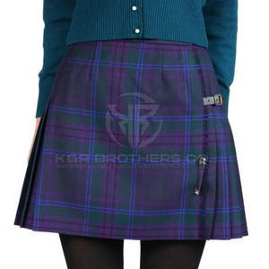 Kilt de tartán ligero para mujer con tela suave y combinaciones de colores vibrantes Kilt de tartán hecho a mano para mujer - Product Image 1
