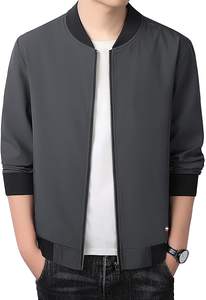 <b>Men's</b> <b>Casual</b> Slim Fit Softshell Sportswear Wind <b>Jacket</b> Winter Season Stand Collar Lightweight Bomber <b>Jacket</b> - Product Image 5