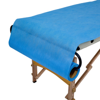 Draps de lit jetables non tissés bleus en gros, imperméables, 3 plis, imprimés en sérigraphie, texturés gaufrés antidérapants 31 x 71