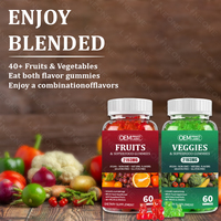 OEM/ODM Fruit- en groentegummies, suikervrije supplementen met 40+ fruit en groenten