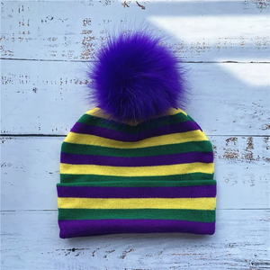Bonnets d'hiver chauds Chapeau en tricot jacquard européen et américain Style anglais Mélange de rayures à carreaux Chapeau en laine super extensible - Product Image 6