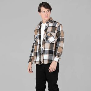 Veste de chemise de travail lourde pour hommes | Surchemise en coton durable avec doublure isolée pour les activités de plein air - Product Image 1