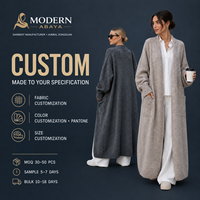 Manteau long en tricot, cardigan ouvert sur le devant, pull maxi, veste ample et oversize, vêtement d'extérieur d'hiver, marque privée