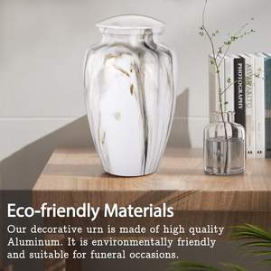 Urnas para cenizas urna de cremación conmemorativa urnas de aluminio para cenizas humanas recuerdo decorativo femenino adulto suministros al por mayor - Product Image 3