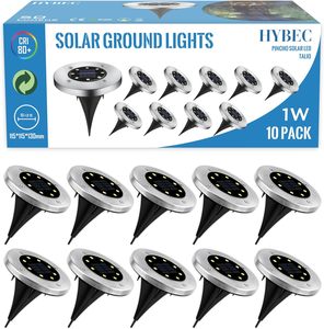 Hybec 1 Wát IP65 nhôm mặt đất năng lượng mặt trời ánh sáng sân vườn ngoài trời <span class=keywords><strong>LED</strong></span> Đèn sân khấu cho con đường ruộng bậc thang và khu vực cảnh quan - Product Image 1