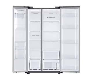 NOUVEAU Réfrigérateur électrique pour camping-car résistant aux traces de doigts 27,4 pieds cubes. Machine à glaçons autonome en aluminium de 36 pouces de large, profondeur standard, pour usage domestique - Product Image 1