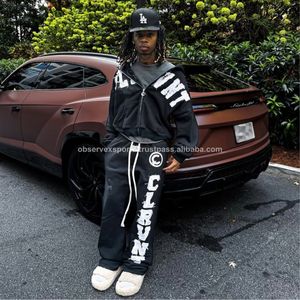 Observex 420แกรมเสื้อฮู้ดกันหนาวมีฮู้ดผ้าฝรั่งเศสเทอร์รี่ครอปมีซิปซักกรดพลอยเทียม - Product Image 6