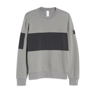 Men Fashionable Gray <b>Sweatshirt</b> with <b>Black</b> Stripes Soft Fleece Pullover for Winter Comfortable Stylish Trendy Streetwear - Product Image 3