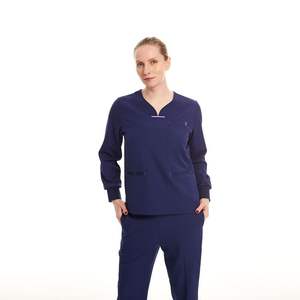 Ensemble de tenue médicale de haute qualité en coton mélangé, respirant et confortable, pour médecin et infirmière, avec design de couleur personnalisé, hôpital - Product Image 5