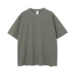 Camiseta de algodón puro para hombre, camisa de manga corta desgastada con hombros descubiertos, ropa informal, 2022 - Product Image 5