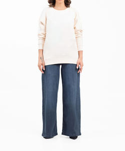 Sudadera Extra Grande con Cuello Redondo para Mujer, Lavado Ácido, Bordado 3D, Felpa de Algodón, Hombros Caídos Personalizados - Product Image 5