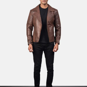 Nouvelle Collection – Blouson Moto Homme en Peau de Mouton Enduite, Couleur Unie, Écologique, Imperméable et Respirant – Style Urbain Tendance à Prix Abordable - Product Image 6