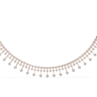 Collier goutte d'or jaune 14K de créateur avec diamants de laboratoire de 4,51 carats Bijoux de mariée de luxe pour femmes
