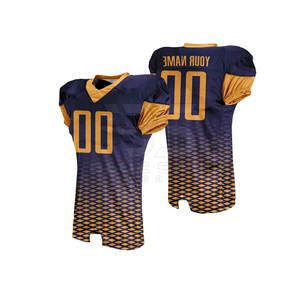 Uniforme de football à séchage rapide avec impression de nom personnalisée et coutures de pantalon renforcées Uniforme de football américain de couleur audacieuse - Product Image 6