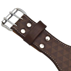 Ceintures d'haltérophilie en cuir véritable Ceinture d'entraînement de musculation Ceinture d'entraînement de gymnastique Support de dos en bois 4 pouces Ceinture d'haltérophilie rembourrée - Product Image 4