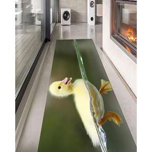 Tapis mignon en forme de canard pour bébé, tapis imprimé, tapis décoratif animalier, tapis moelleux à poils longs - Product Image 5