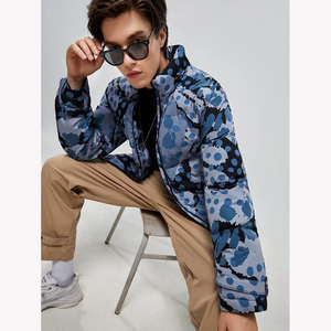 High Quality Customized Men's Winter <b>Padded</b> <b>Jacket</b> with Long Sleeves and <b>Hood</b> Printed Cotton Canvas Featuring Custom Logo - Product Image 5