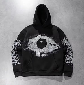 Sudaderas con capucha personalizadas Fabricación Serigrafía Costura Cortar y coser Hombres Color negro Hombres Use Sudadera con capucha - Product Image 4