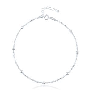 Authentique Chaîne de Cheville en Argent Sterling 925 pour Femmes et Filles, Élégante, 10 Pouces + Extension, Style Religieux, Certificat Payal, Cadeau en Alliage - Product Image 1