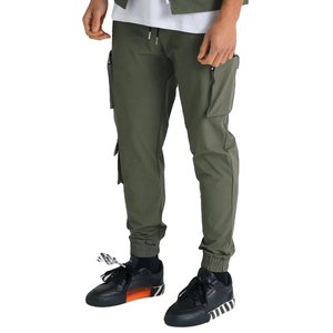 Pantalones Cargo Casuales para Hombre de Alta Calidad, Venta al por Mayor Personalizada, Ligeros, de Poliéster, con Bolsillos Laterales, Cintura Media, Corte Recto, Ecológicos - Product Image 1