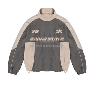 Nuevo y elegante cortavientos con cremallera de talla grande, conjunto cortavientos de invierno a prueba de viento, conjunto cortavientos de moda personalizado con tarifa al por mayor - Product Image 4