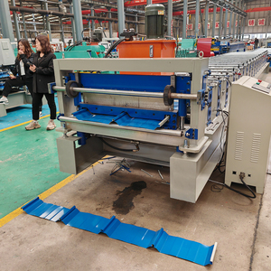 Máy tạo hình cuộn zkrfm <span class=keywords><strong>jch</strong></span> 1200mm để làm mái ngói thép màu với các thành phần cốt lõi của bánh răng và động cơ - Product Image 5