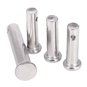 Pasador ranurado de cabeza plana de acero inoxidable 304 con orificio para pasador de chavetero, pasador de localización cilíndrico paralelo métrico, elemento de fijación - Product Image 1